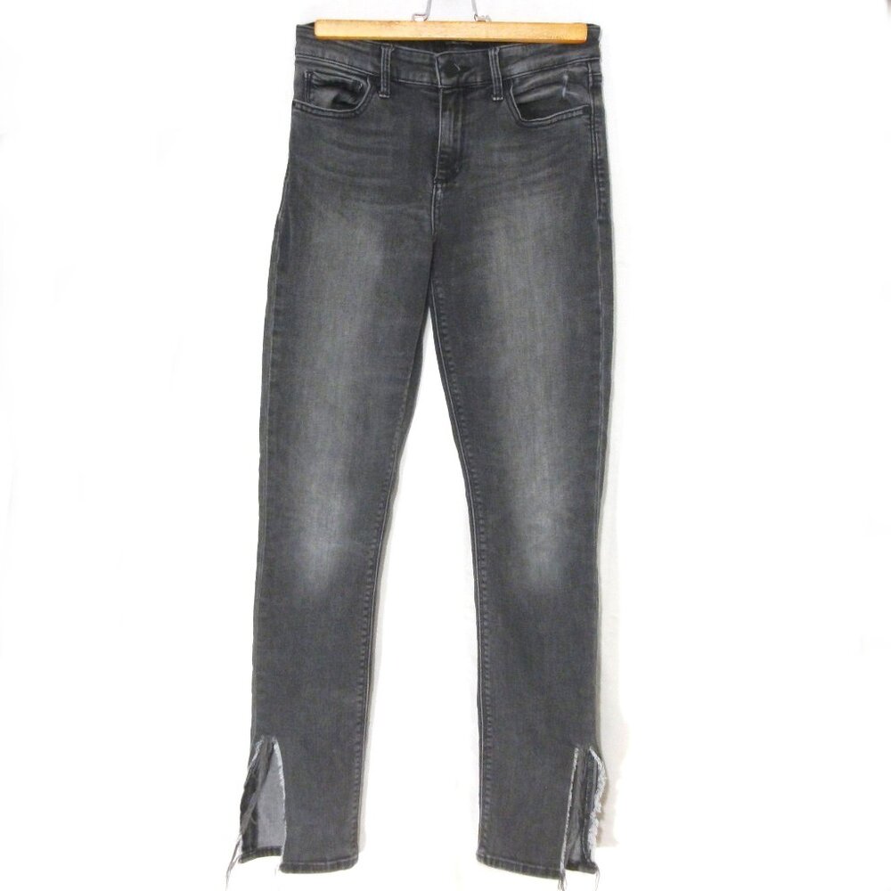 LUCKY BRAND Women Button Zipper Fly Distressed Grey Ava Skinny JEANS Pants 4/27